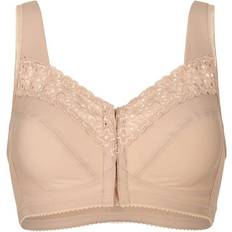 Miss Mary Broderie Anglaise Front Buttoned Bra - Beige