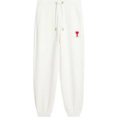 Organic Fabric - Unisex Trousers Ami Paris Tonal De Coeur - White