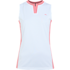 Dam - Golf Linnen J.Lindeberg Meya Color Block Sleeveless Top, Pink/White Lindeberg Golf