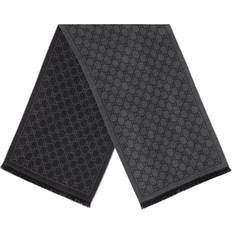 Gucci GG Wool Jacquard Scarf - Grey