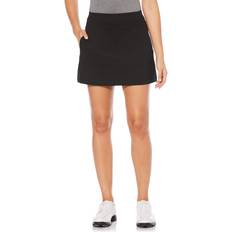 Faldas PGA tour Apparel Women's 17" Stretch Woven Golf Skort, 14, Black, Polyester/Spandex Golf Apparel Shop Black