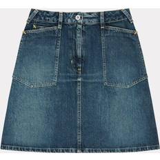 Kenzo Women Skirts Kenzo Jupe Courte En Denim Femme Dark Stone Blue Taille Dark Stone Blue Denim