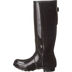 Hunter Scarpe Hunter Tall Back Regolabile Gloss Womens Wide Fit Wellingtons Nero