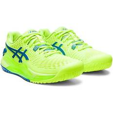 Green - Women Racket Sport Shoes Asics GEL-Resolution Women's Tennis Shoes Hazard Green/Reborn Blue