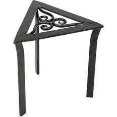 Minuteman International VTT-02 Triangular Trivet Wrought Iron Plant Stand Graphite