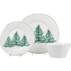 Vietri Melamine Lastra Holiday 3 Piece Place Setting Juego de Vajilla