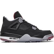 51 ½ - Schwarz Golfschuhe Nike Air Jordan 4 Golf M - Black/Fire Red/Cement Grey/White