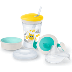 Nuk Set per imparare a bere All in 1, turchese/giallo