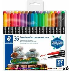 Staedtler Tuschpennor Design Journey 36 Delar Dubbel ände Multicolour 6 antal