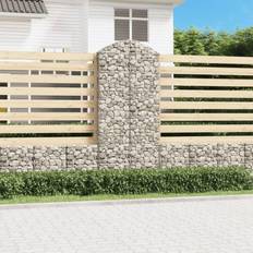 Paniers gabion vidaXL Panier De Gabions Arqué 100x30x220-240 cm Fer Galvanisé 153431