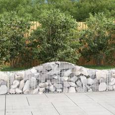 vidaXL Cesti Gabbioni Ad Arco 5 Pz 200x30x40/60 cm Ferro Zincato