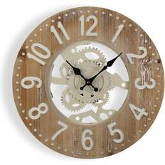 Relojes de pared Versa Industrial Diámetro 40 cm 40 x 40 cm Madera y Metal Reloj de pared