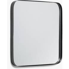 Steel Wall Mirrors Kave Home Marco Black Metal 40 x 40 cm Wall Mirror