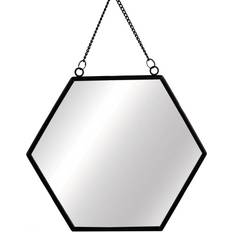 Wall Mirrors Sass & Belle Monochrome Black Hexagon Wall Mirror