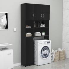 Arredamenti Bagno vidaXL Set Mobili Per Lavatrice Nero In Truciolato