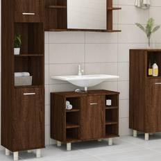 Meubles sous Lavabos Simples vidaXL Armoire De Bain Chêne Marron 60 x 32 x 53.5 cm