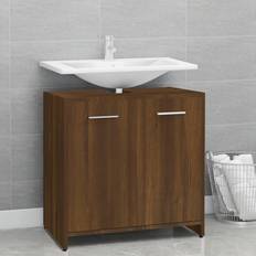 vidaXL Badezimmerschrank Braun Eichen-Optik