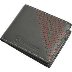 Lambretta Mens Punched Leather RDIF Blocking Card Cash Bifold Wallet
