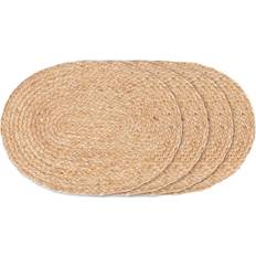 Naturfarvet Dækkeservietter House Nordic Oval Jute Dækkeserviet Naturfarvet, Beige