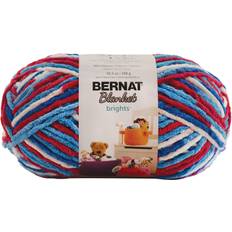Bernat Bernat Blanket Brights Big Ball Yarn-Red, White & Boom Variegated