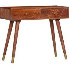 Wood Console Tables vidaXL Solid Acacia Console Table