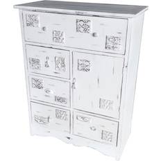 Dkd Home Decor Chest of Drawers Dkd Home Decor 78 Wood White Worn Chest of Drawer