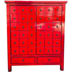 Rouge Commodes Dkd Home Decor Red Oriental Elm Chest of Drawer