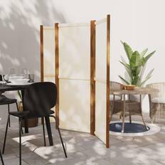 vidaXL 4-Panel Cream Room Divider 180x180cm