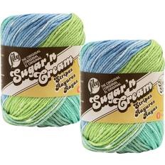 Yarn & Needlework Supplies Lily sugar'n cream yarn stripes super size-country stripes -102023-23143