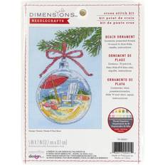 Dimensions Counted Cross Stitch Kit 5 X7 -Beach Ornament 14 Count