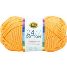 24 7 cotton yarn Lion Brand 24/7 Cotton Yarn-Creamsicle