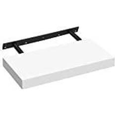 Vasagle Furniture Vasagle Modern White Floating 40 x 20 x 3.8 cm Wall Shelf