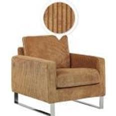 Beliani Corduroy Light Armchair