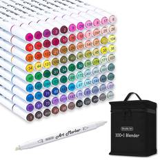 100 Colours Alcohol Markers Plus 1 Blender