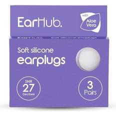 White Hearing Protections EarHub Sleepwell Soft Premium Silicone Earplugs