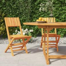 vidaXL Folding Garden Chairs 2 pcs 47x61x90 cm Solid Wood Teak Garden Dining Chair