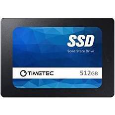 TIMETEC 512GB SSD 3D NAND QLC SATA III 6Gb/s 2.5 Inch 7mm (0.28' Read Speed Up to 540 MB/s SLC Cache Performance Boost Internal Solid State Drive