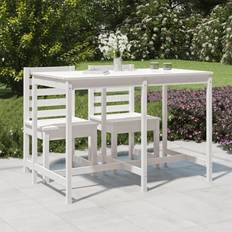 Legno Tavoli da Pranzo da Esterno vidaXL Tavolo da Giardino Bianco 159.5x82.5x110 cm Legno Massello Pinocod Mxl 81999
