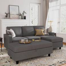 Honbay Reversible Sectional L-Shaped Sofa 78.5" 3 3 Seater