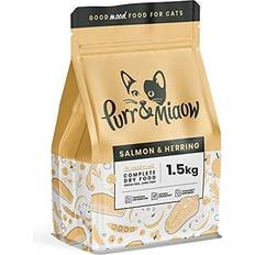 Cats Pets Purr & Miaow Salmon & Herring Complete Dry Sensitive Cat 1.5kg Grain Free