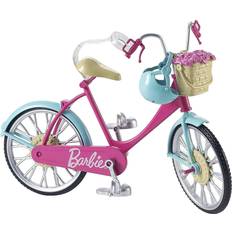 Métal Poupées et Maisons de Poupée Barbie Bicycle with Basket of Flowers