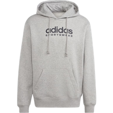 adidas All SZN Fleece Graphic Hoodie - Medium Grey Heather