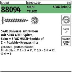 Spax Pozi Countersunk Wood Screw Zinc