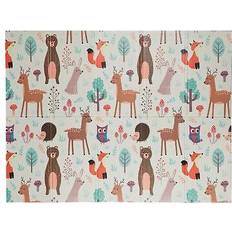 Lekmatta xpe Relaxdays Forest Animals, Non-Toxic, Washable, HBT 1 x 195 x 150 cm, XPE Foam, Children's Play Mat, Colourful, 1 Item