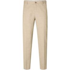 Slhslim oasis linen trs Selected Hørblanding Bukser Beige