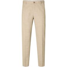 Green linen suit Selected Homme Slim Fit Suit Trousers - Beige