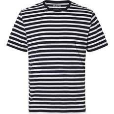 Selected Homme Stribet T-shirt Blå