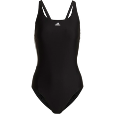 L Maillots de bain Adidas Women's Mid 3-Stripes Swimsuit - Black/White