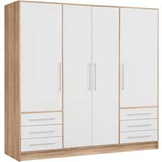Rangement Vêtements Forte Jupiter Sonoma Oak/White Wardrobe 206.5x200cm