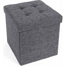 Gris Bancs de Rangement Songmics Coffre 40L 38 x 38 x 38 cm LSF27Z Banc de Rangement